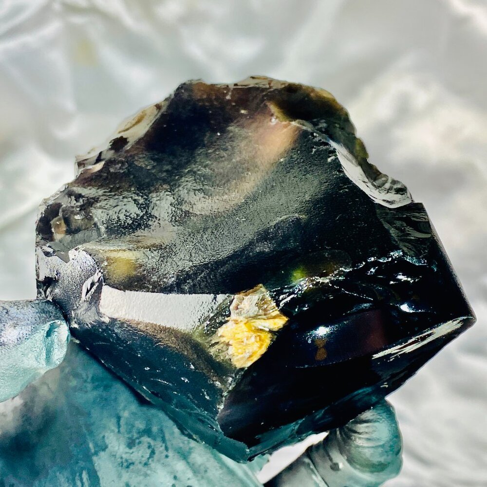 Rainbow Obsidian Rough Raw Lapidary Glass Butte Oregon Rare Purple Green 1+ lbs - Picture 4 of 12